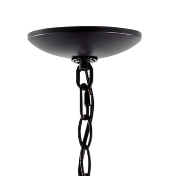 Kinsley 12" Industrial Farmhouse Iron/Glass LED Pendant - JONATHAN Y